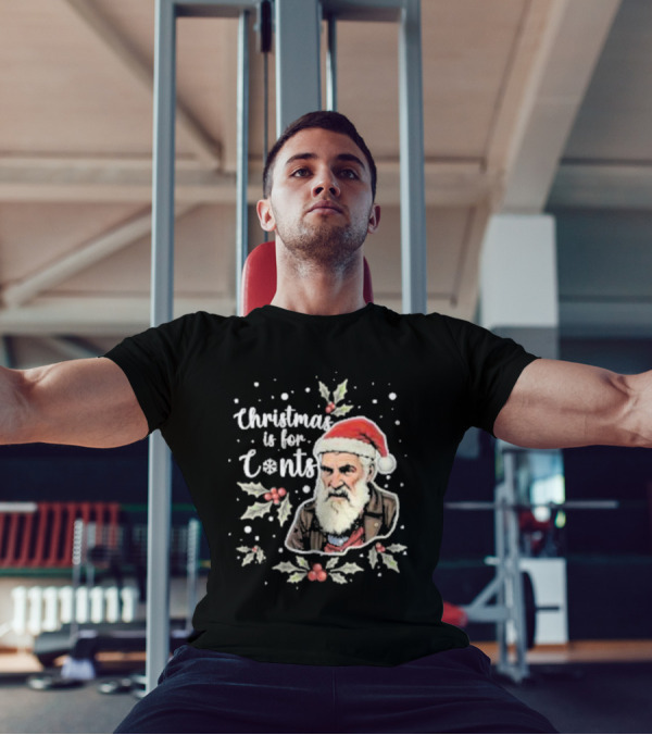 Jim Brassic Christmas Is For Cnts Santa T-Shirt