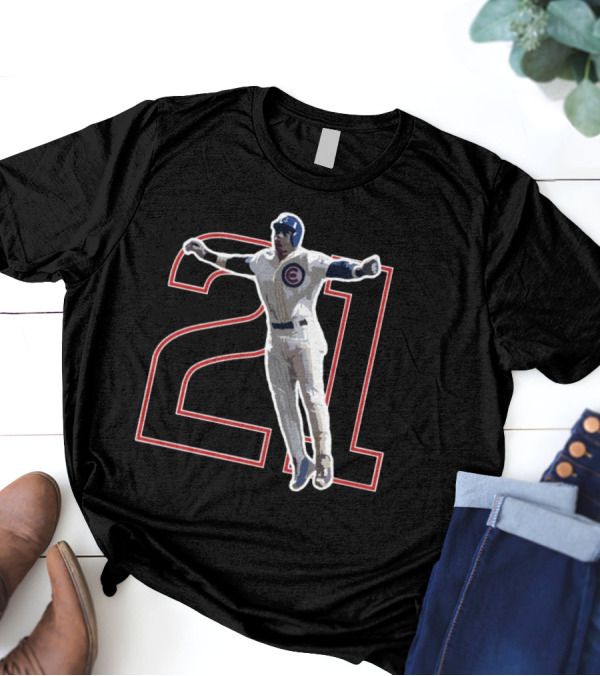 Sammy Sosa 21 Jump Pose Chicago Cubs Legend T-Shirt