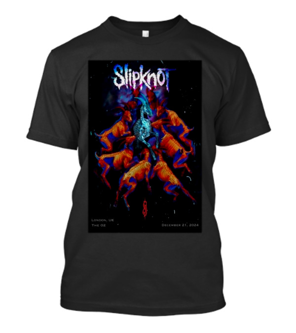 Slipknot London UK The O2 December 21 2024 Concert Event Promotion T-Shirt