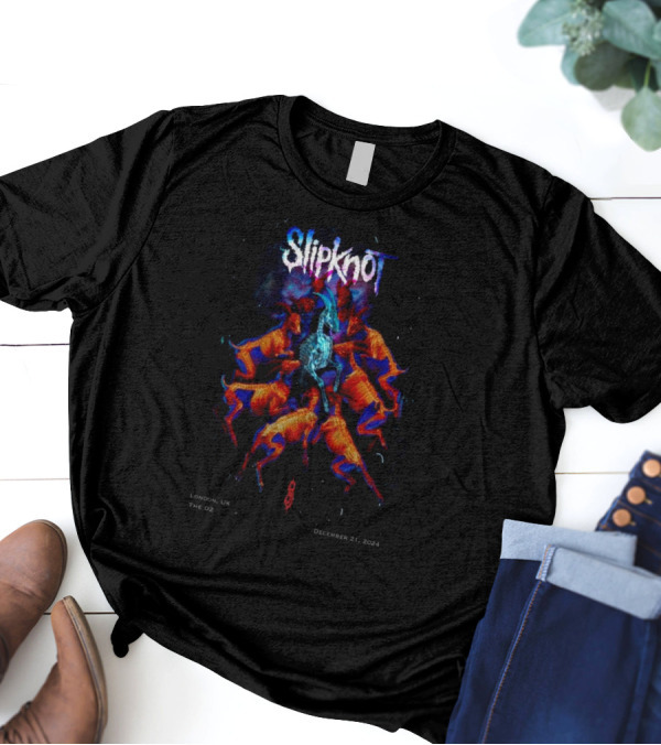 Slipknot London UK The O2 December 21 2024 Concert Event Promotion T-Shirt