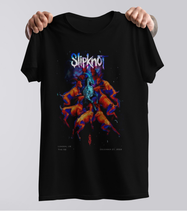 Slipknot London UK The O2 December 21 2024 Concert Event Promotion T-Shirt