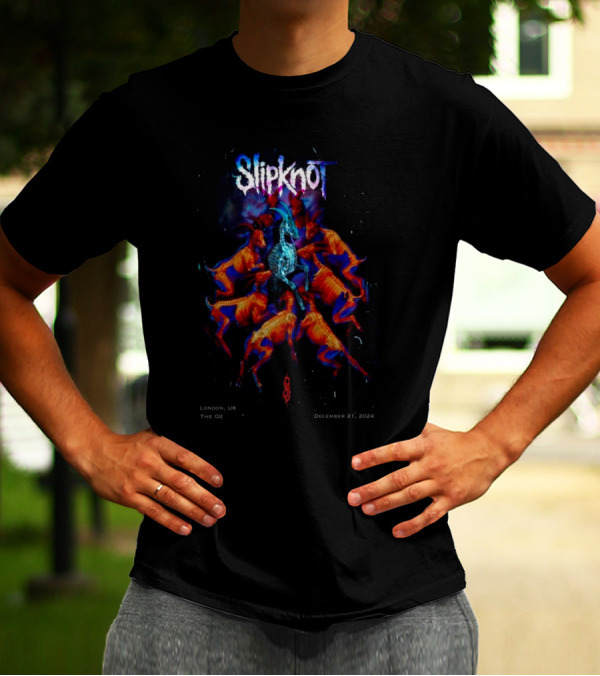 Slipknot London UK The O2 December 21 2024 Concert Event Promotion T-Shirt