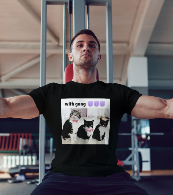 Unicouniuni3 With Gang Cat Devil Emoji Trio T-Shirt