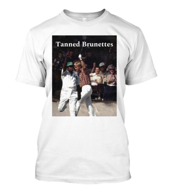 Tanned Brunettes Golf Celebration In Front Of Crowd T-Shirt