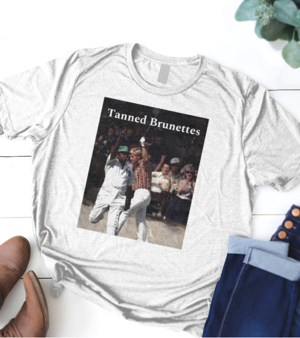 Tanned Brunettes Golf Celebration In Front Of Crowd T-Shirt