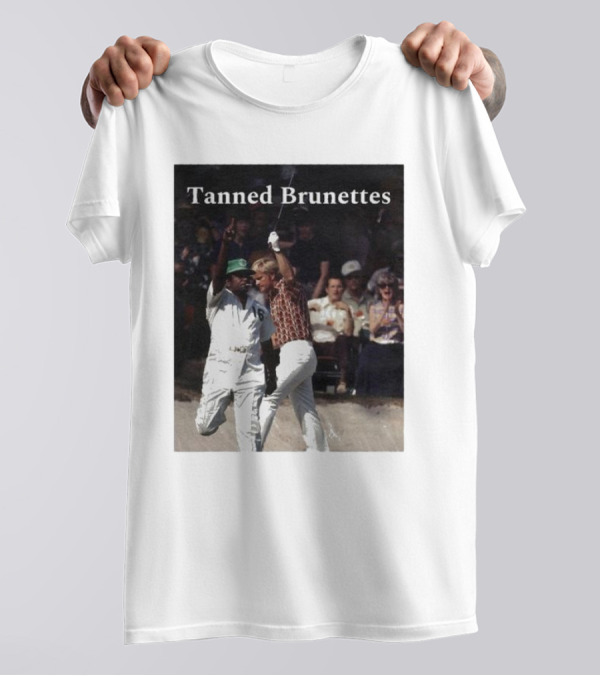 Tanned Brunettes Golf Celebration In Front Of Crowd T-Shirt