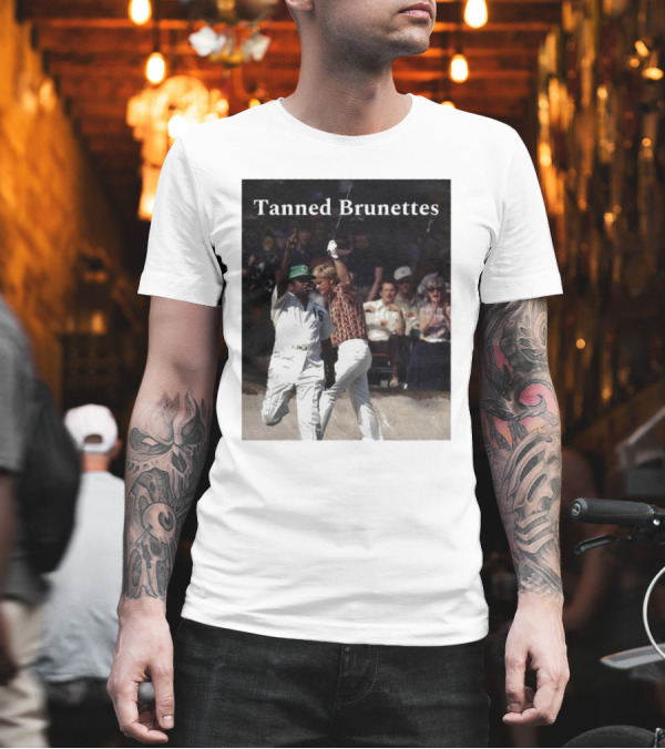 Tanned Brunettes Golf Celebration In Front Of Crowd T-Shirt