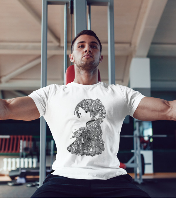 Turned Ninja Frieren Manga Collage Character T-Shirt