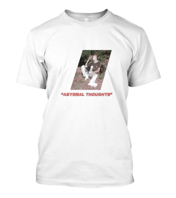 Abysmal Thoughts The Drums Album Art With Seated Figure And Nature Background T-Shirt
