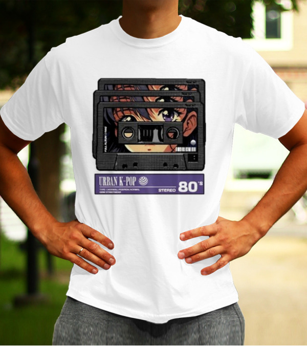 Urban K-Pop Stereo 80’s Anime Cassette Aesthetic T-Shirt
