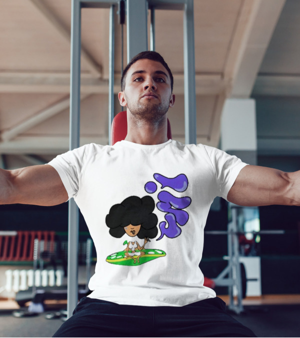 Whoisumi Umi Ufo Smoking Afro Character T-Shirt