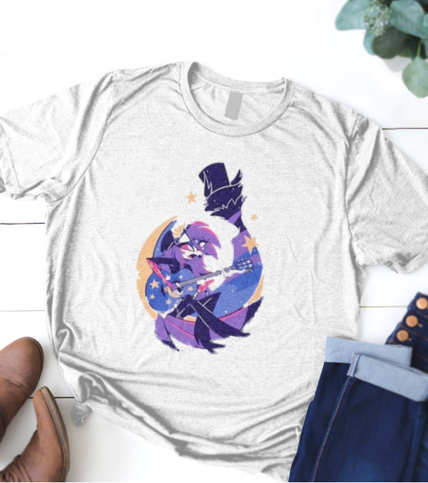 I Will Be Okay Sharkrobot Top Hat Guitar Character And Stars T-Shirt