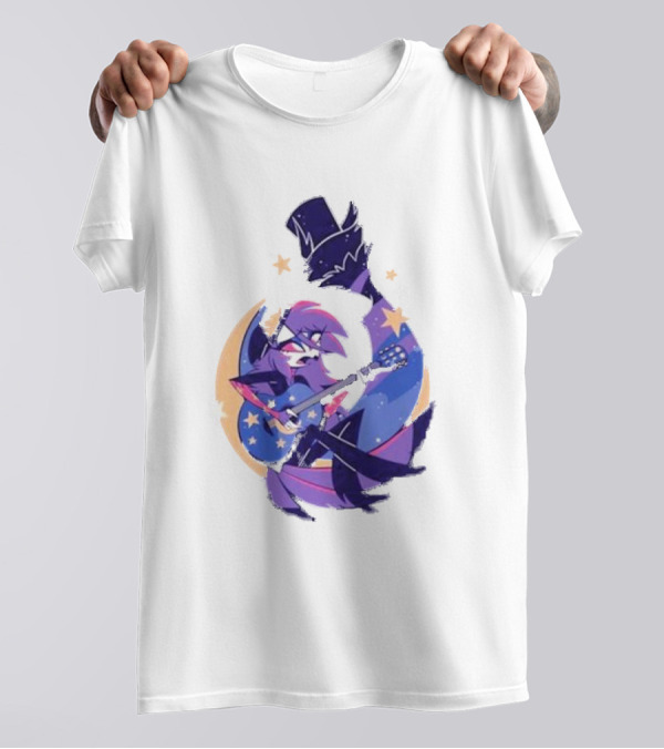 I Will Be Okay Sharkrobot Top Hat Guitar Character And Stars T-Shirt