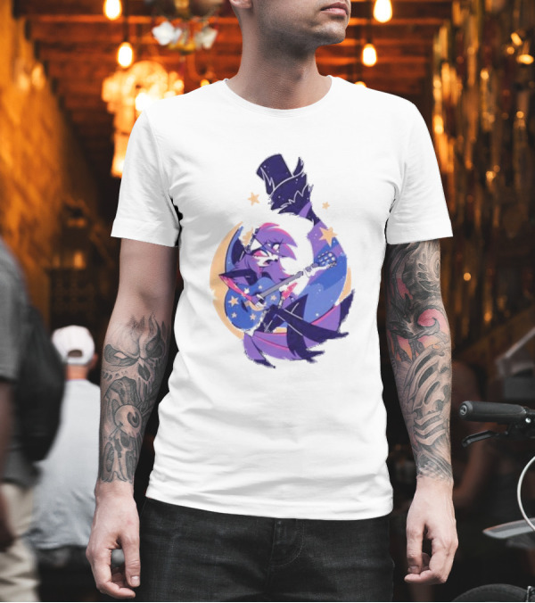 I Will Be Okay Sharkrobot Top Hat Guitar Character And Stars T-Shirt