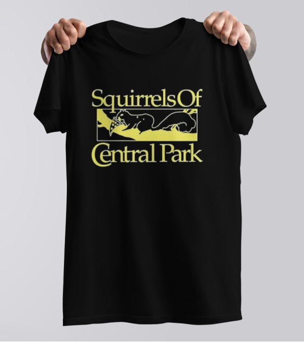 Squirrels Of Central Park Pizza Icon T-Shirt