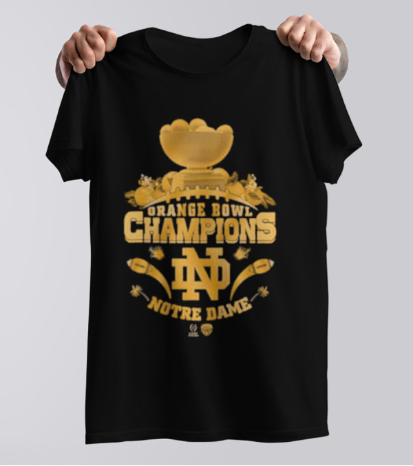 Notre Dame Orange Bowl Champions ND Golden 2025 T-Shirt