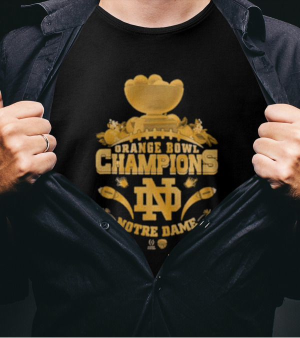 Notre Dame Orange Bowl Champions ND Golden 2025 T-Shirt