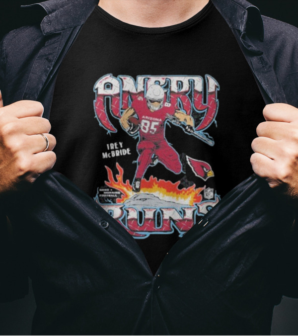 Arizona Cardinals Angry Runs Trey McBride NFL T-Shirt