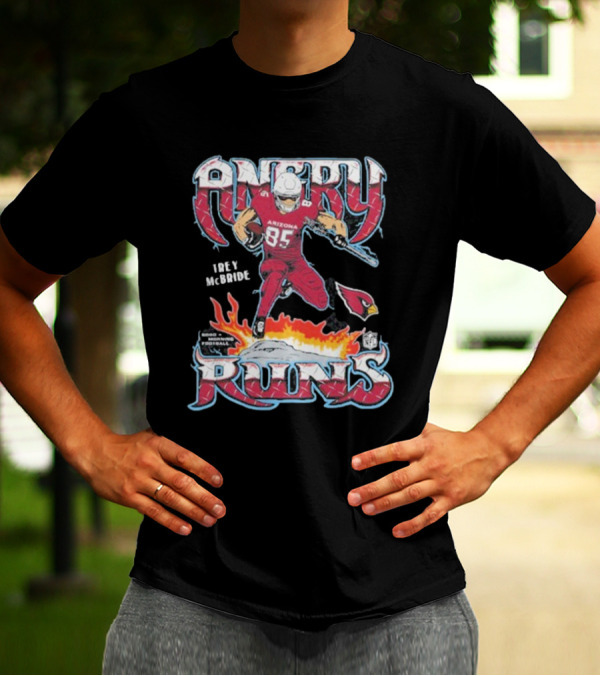 Arizona Cardinals Angry Runs Trey McBride NFL T-Shirt