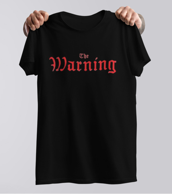 The Warning Red Tw Logo Gothic Text T-Shirt