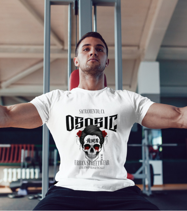 Sacramento CA Ososic Urban Streetwear Live Unapologetically Skull T-Shirt