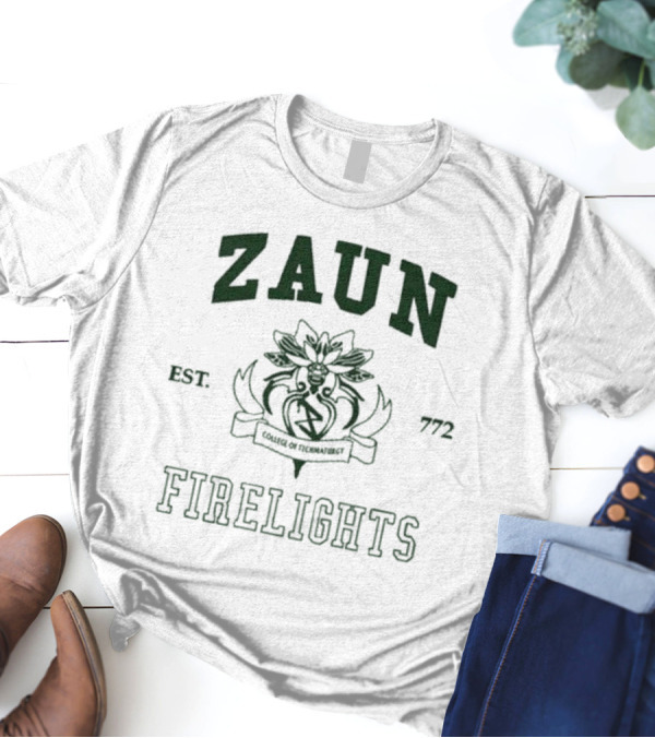 Zaun College Of Technomaturgy Firelights Est 772 T-Shirt