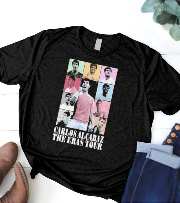 Carlos Alcaraz The Eras Tour Multicolor Champion Celebration Montage T-Shirt