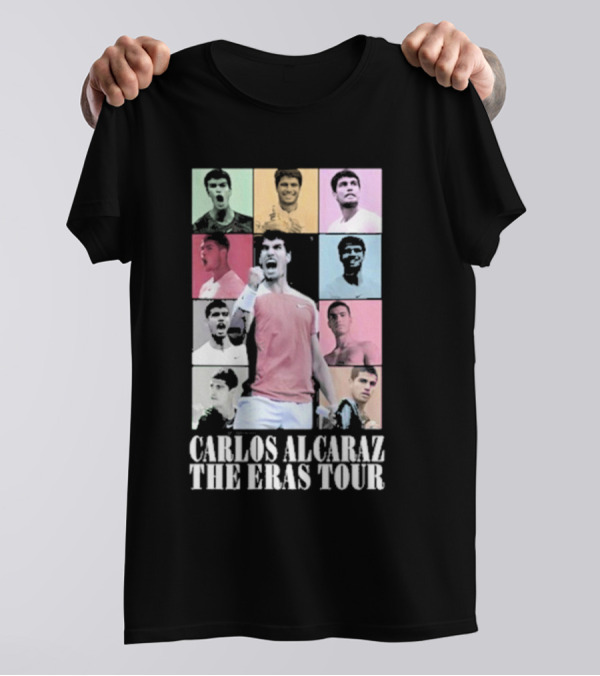 Carlos Alcaraz The Eras Tour Multicolor Champion Celebration Montage T-Shirt