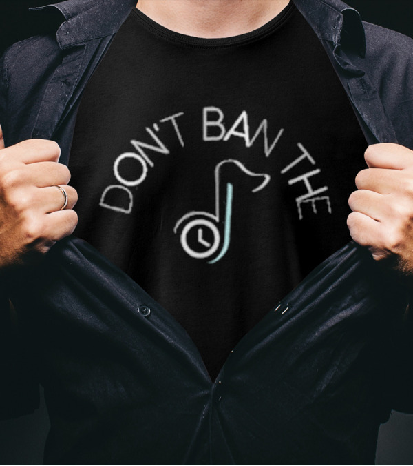 DON'T BAN THE TIKTOK CLOCK LOGO 2025 T-Shirt