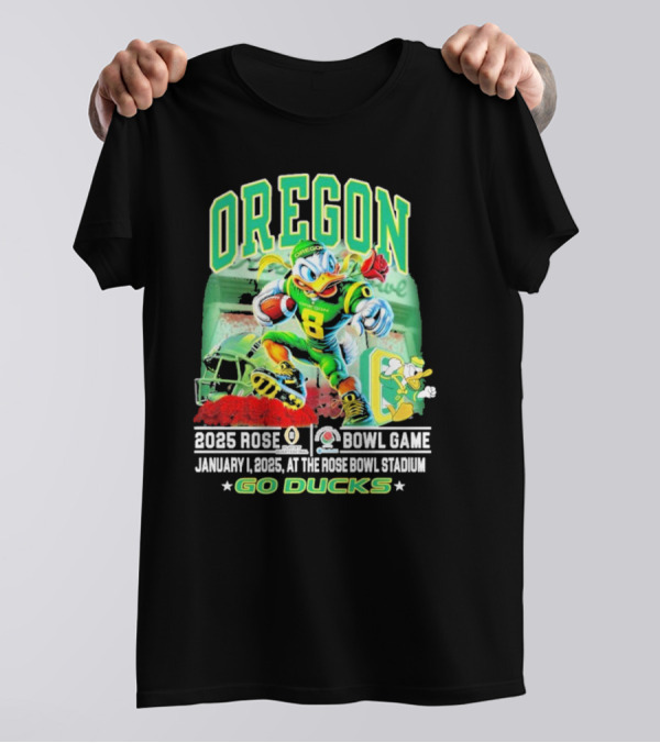 Oregon Ducks 2025 Rose Bowl Game January 1 At Rose Bowl Stadium Go Ducks T-Shirt