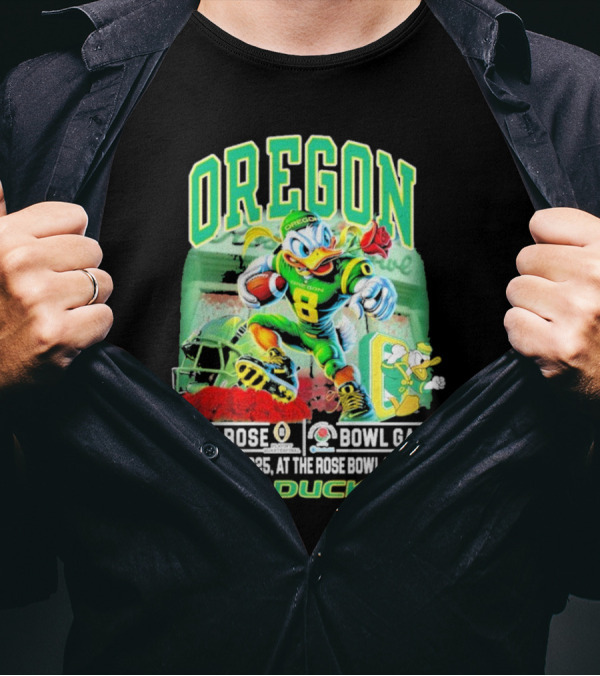 Oregon Ducks 2025 Rose Bowl Game January 1 At Rose Bowl Stadium Go Ducks T-Shirt
