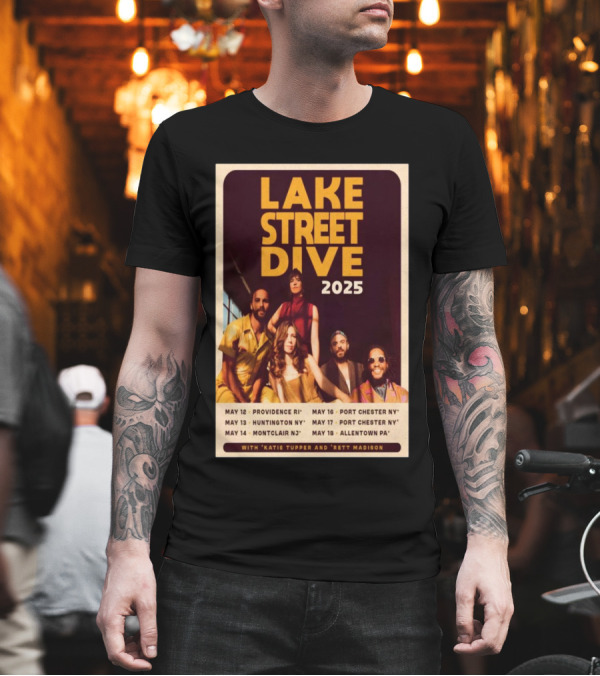 Lake Street Dive 2025 Tour Providence Huntington Montclair Port Chester Allentown T-Shirt