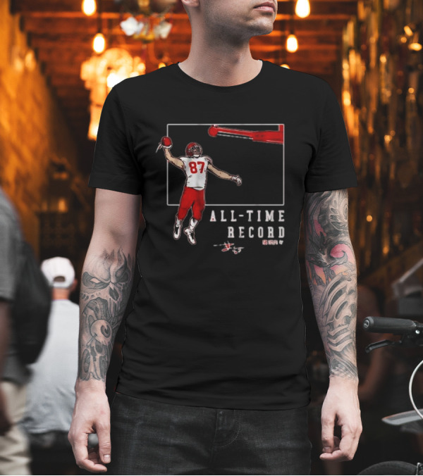 Travis Kelce 87 All-Time Record Touchdown NFL Football T-Shirt