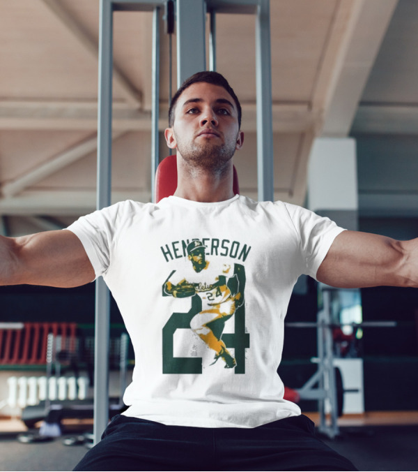 Athletics Forever Rickey Henderson 24 Thank You For Memories T-Shirt