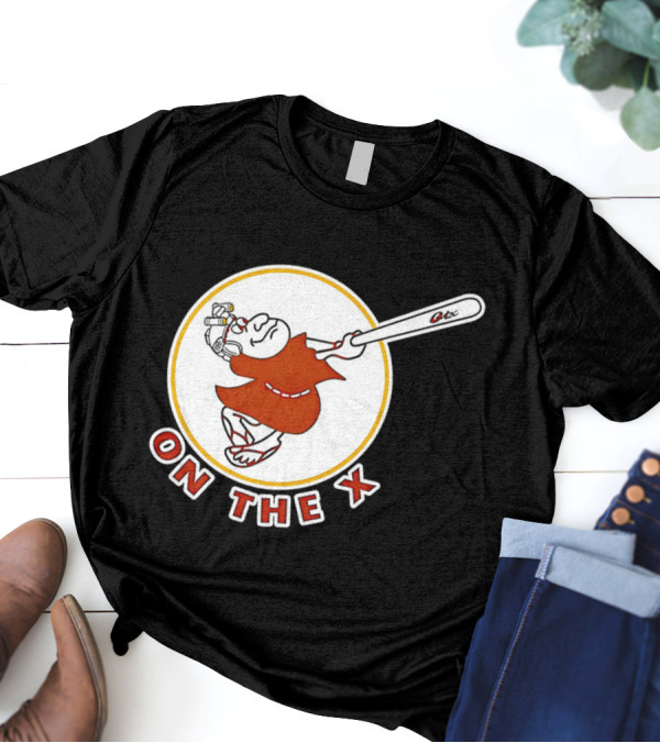 San Diego Padres Swinging Friar Mascot On The X T-Shirt