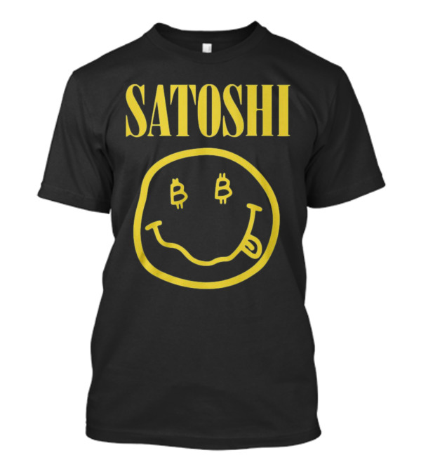 Satoshi Bitcoin Smile Logo Icon T-Shirt