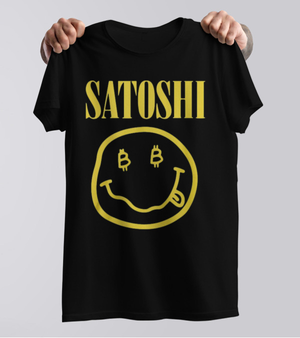 Satoshi Bitcoin Smile Logo Icon T-Shirt