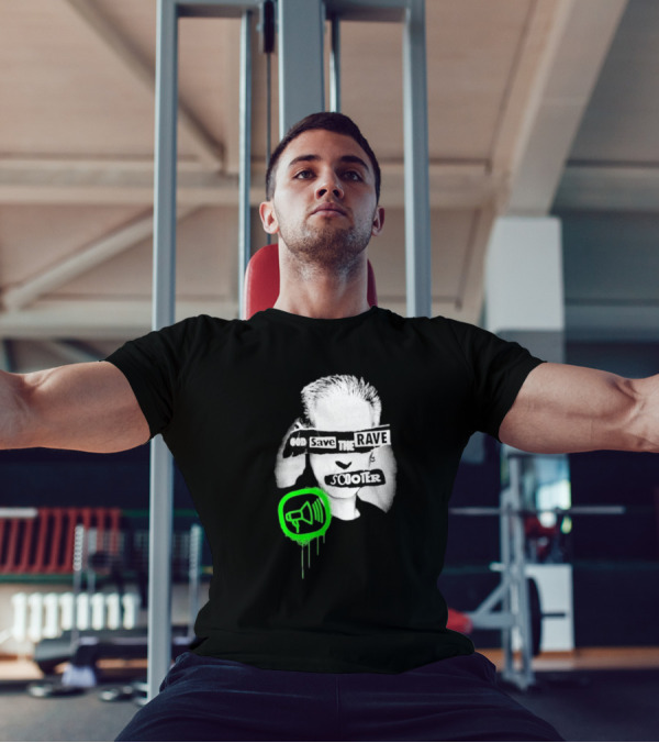 Scooter God Save The Rave Speaker Icon Bold Design T-Shirt