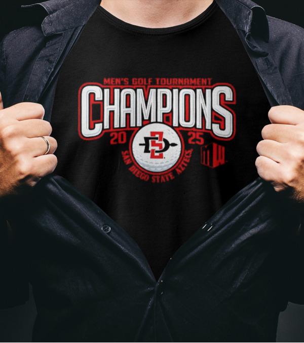 SDSU Champions 2025 San Diego State Golf Mountain West Tournament T-Shirt