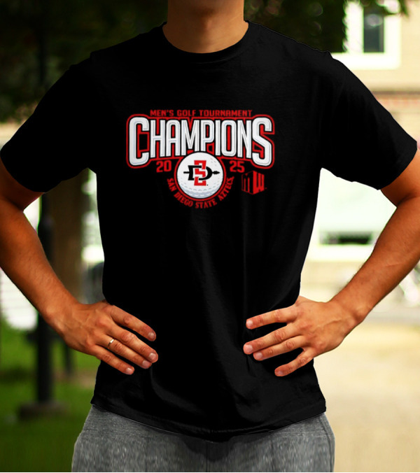 SDSU Champions 2025 San Diego State Golf Mountain West Tournament T-Shirt