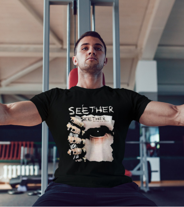 Seether Karma And Effect Eye Skeleton Couple Image T-Shirt