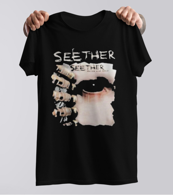 Seether Karma And Effect Eye Skeleton Couple Image T-Shirt