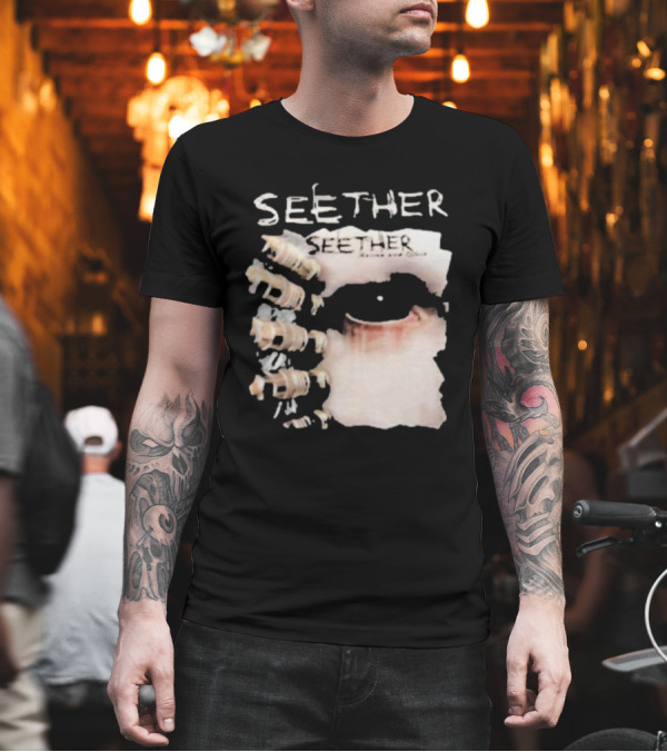 Seether Karma And Effect Eye Skeleton Couple Image T-Shirt