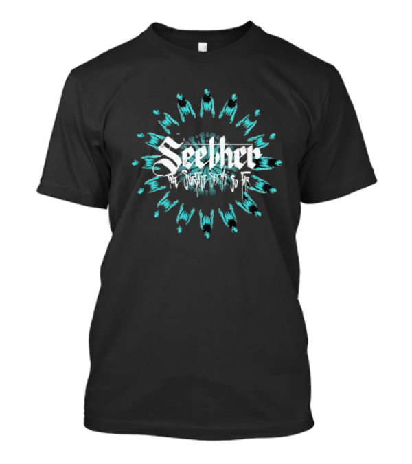 Seether The Surface Seems So Far Circle Blue And White Motif T-Shirt