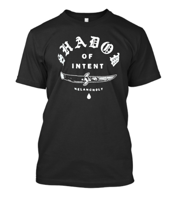 Shadow Of Intent Melancholy Knife Graphic With Tear Drop And Blade Design T-Shirt