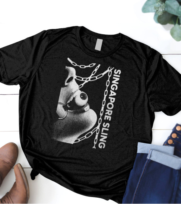 SINGAPORE SLING Mask Chains Artwork T-Shirt