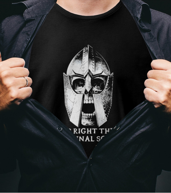 Stop Right There Criminal Scum Skull Helmet T-Shirt