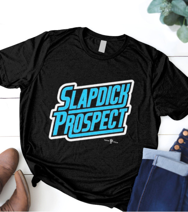 Slapdick Prospect Blue Bold Text T-Shirt