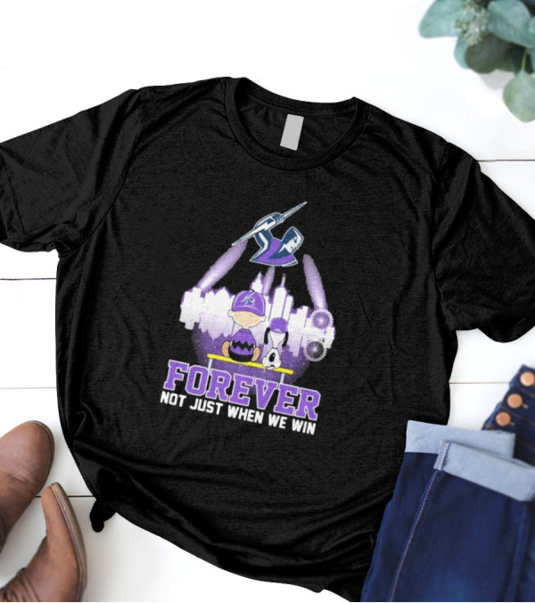 Snoopy Charlie Brown Melbourne Storm Forever Not Just When We Win Peanuts Skyline T-Shirt