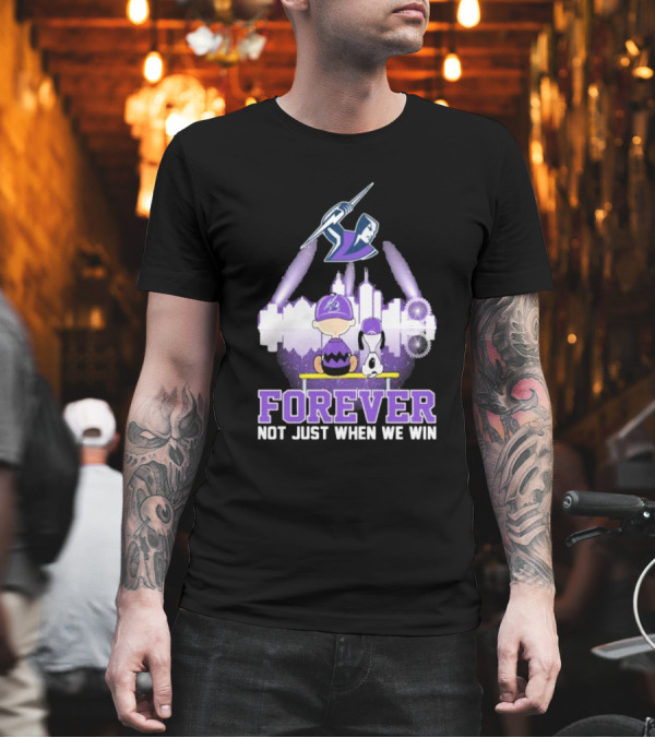 Snoopy Charlie Brown Melbourne Storm Forever Not Just When We Win Peanuts Skyline T-Shirt